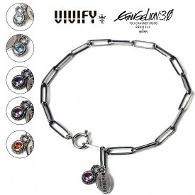 【VIVIFY 正規店】VIVIFY ビビファイ RADIO EVA エヴァンゲリオン ブレスレット チェーン シルバー EVANGELION Rectangle Chain Bracelet