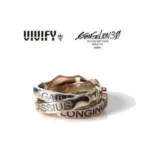 �yVIVIFY ���K�X�zVIVIFY �r�r�t�@�C RADIO EVA �G���@���Q���I�� �����O �w�� �V���o�[ EVANGELION Crashed Concrete Trichromatic Triple Ring(Silver��Yellow silver&Pink silver)