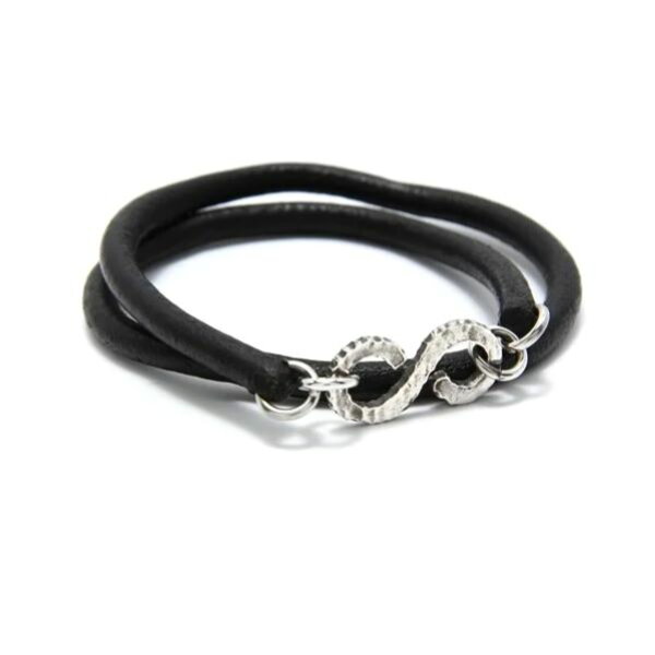 【VIVIFY 正規店】VIVIFY ビビファイ ブレスレット シルバー S Fook Double Leather Bracelet