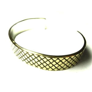 yVIVIFY KXzVIVIFY rrt@C uXbg Vo[ Brass&Sllver 2Tone Fence Bangle