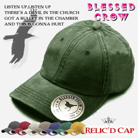 【全品P5倍&クーポン】BlessedCrow Relic'd Cap 帽子 ブランド メンズ レディース ローキャップ ロゴ タグ キャップ 浅い 浅め 春夏 無地 吉祥寺 帽子屋