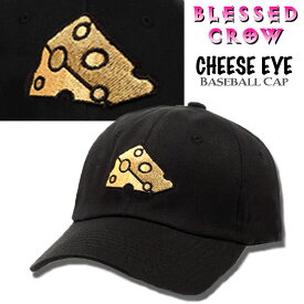 CheeseEye キャップ チーズ ギフト 帽子 メンズ レディース 黒 ブラック ローキャップ 春夏 秋冬 シンプル 浅め 浅いキャップ