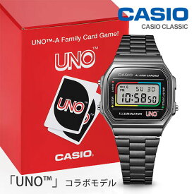 UNO コラボレーションモデル 限定発売 カシオ デジタル 腕時計 CASIO UNO A168WEUC-1AJR メンズウォッチ 11,0 2024年6月