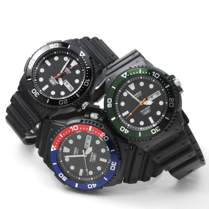 楽天市場】国内正規品 CASIO 腕時計 アナログ アルミ素材の回転ベゼル 