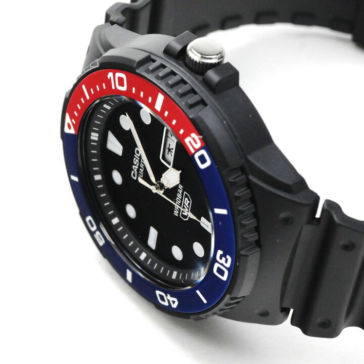 楽天市場】国内正規品 CASIO 腕時計 アナログ アルミ素材の回転ベゼル 