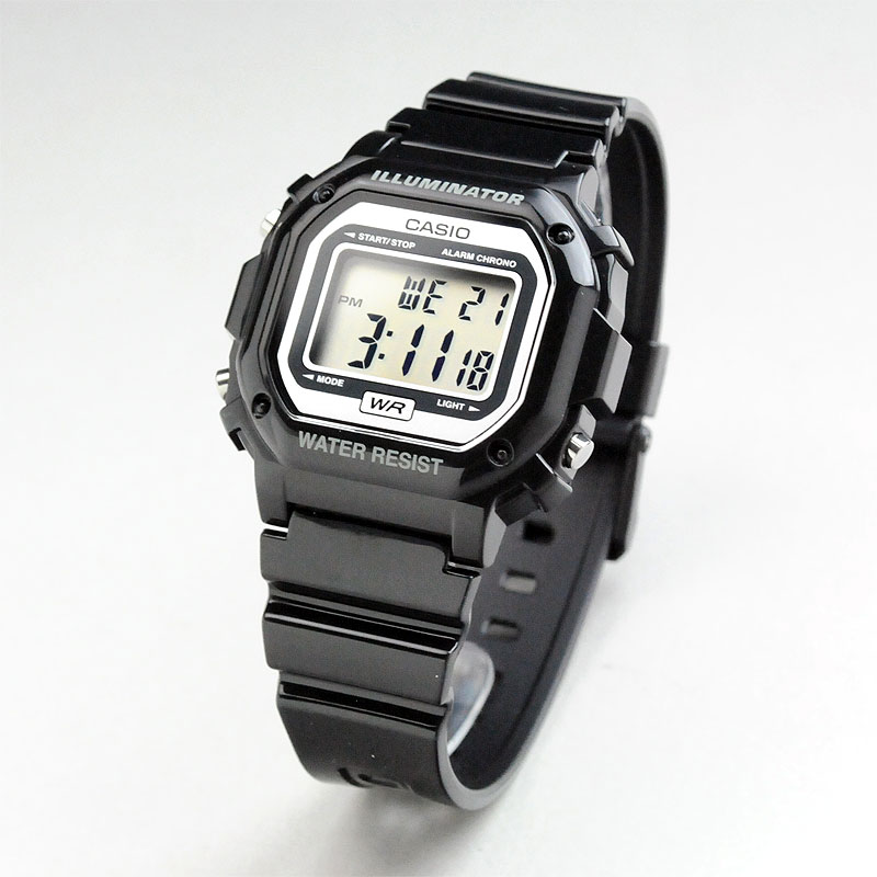 カシオ デジタル ウォッチ ブラック 腕時計 CASIO F-108WHC-1AJF 3,0 [チープカシオ プチプライス チプカシ プチプラ]  限定入荷モデル ネコポス | BLESSYOU（ブレスユー）
