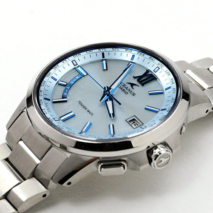 楽天市場】casio オシアナス 腕時計 メンズ 電波ソーラー 3針 時計  