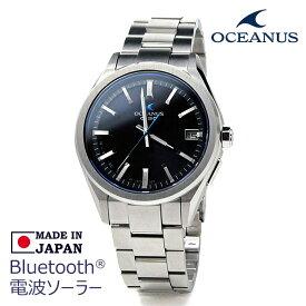 casio オシアナス 腕時計 メンズ 電波ソーラー モバイルリンク 3針 時計 日本製 OCW-T200S-1AJF