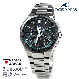 casio オシアナス 腕時計 メンズ 電波ソーラー モバイルリンク 時計 日本製 OCW-T6000A-1AJF