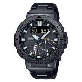 ＼ブレスユー クーポン！／ 釣り用腕時計 チタン金属バンド カシオ 電波ソーラー 腕時計 CASIO PRO TREK メンズ プロトレック 2021年10月 PRW-73XT-1JF 105,0 釣り 時計