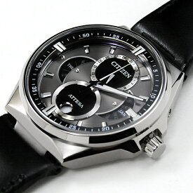 シチズン アテッサ ムーンフェイズ 腕時計 メンズ BU0060-09H CITIZEN ATTESA ACT Line アクトライン エコドライブ ソーラー時計 2022年1月 65-7