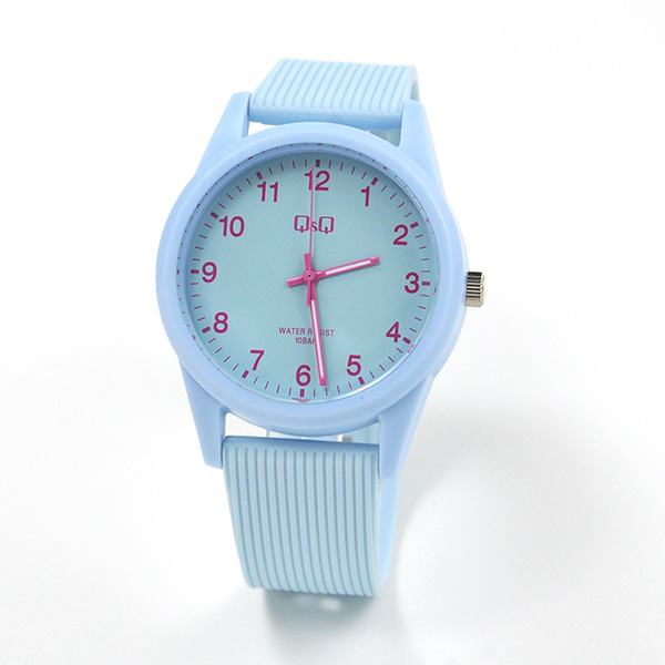 時計シチズン VS40-011 QQ 腕時計 アナログ 防水 ウレタンベルト レディース ボーイズサイズ ブルー1 10気圧防水  ネコポス配送 時計 レディース かわいい 防水 手軽 安い アウトドア ペアウォッチ BLESSYOU