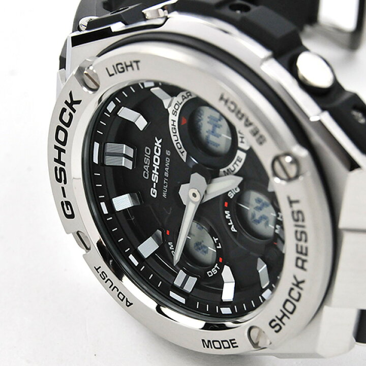 楽天市場】G-SHOCK 電波 ソーラー 電波時計 GST-W110-1AJF G-STEEL 