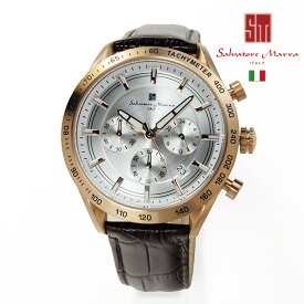 サルバトーレマーラ メンズ 腕時計 レザーバンド SALVATORE MARRA sm23104-ssbk 30.0 クロノグラフ