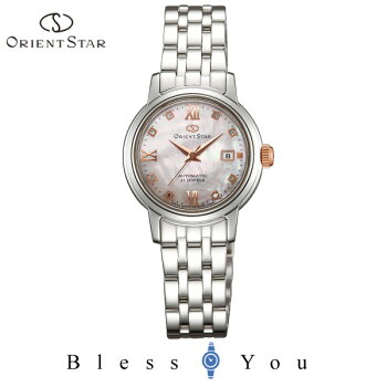 ORIENTSTARオリエント機械式腕時計レディースオリエントスタークラシックセミスケルトンWZ0431NR54,0自動巻き革バンド