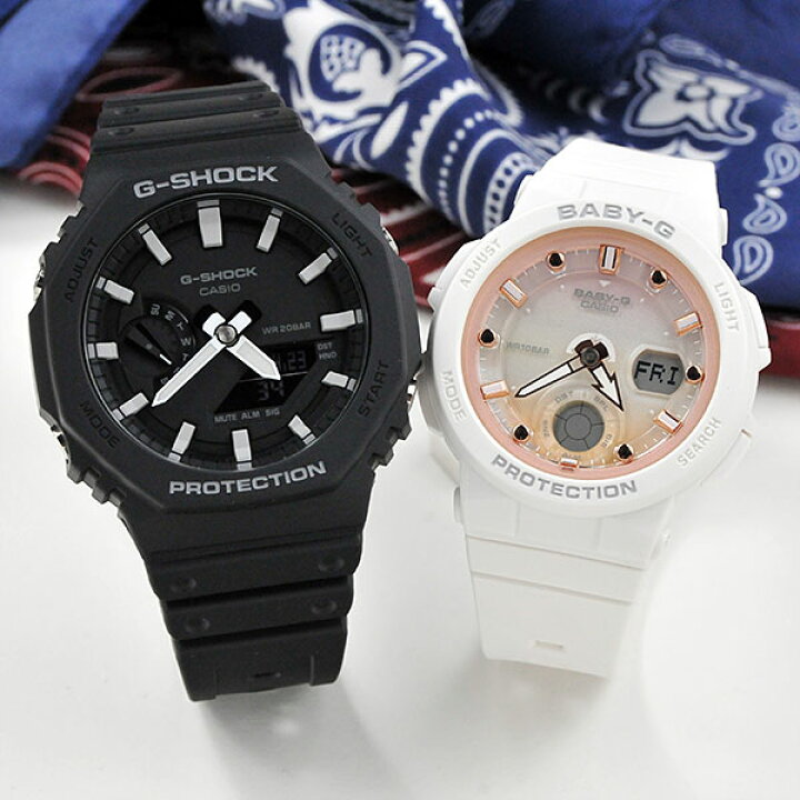 楽天市場 最大2 000円クーポン ペアウォッチ ジーショック Gショック G Shock Baby G Ga 2100 1ajf Bga 250 7a2jf 26 5 ブラック ホワイト 腕時計 ペア カップル ブランド ウォッチ キャンプ キャンパー アウトドア ファッション 喜ばれる プレゼント 贈り物