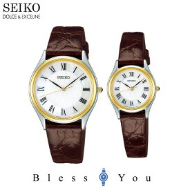 ＼ブレスユー クーポン！／ セイコー ドルチェ&エクセリーヌ 薄型 革ベルト combi SEIKO SACM152-SWDL162 ギフト (121,0) ペアウォッチ 腕時計 ペア カップル ブランド ウォッチ