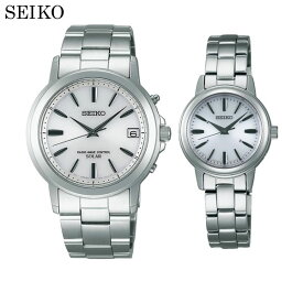 ペアウォッチ セイコー ソーラー電波 腕時計 10気圧防水 ペア スピリット2 ペアウォッチ WH(B) SEIKO SBTM167-SSDY017カップル ブランド ウォッチ [0108,0] おすすめ 夫婦 結婚 記念日 ギフト 記念品 10 15 周年 ペア ウォッチ