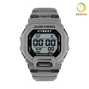 メンズ 腕時計 デジタル 手軽 安い 樹脂バンド 5気圧防水 カジュアル サイビート サンフレイム CYBEAT SUNFLAME CD2C0010-GY 2.5 佐川急便 配送 夏休み 塾