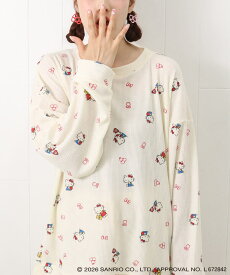 【送料無料対象商品】サンリオ キティ キティちゃん グッズ ルームウェア パジャマ 部屋着 レディース おしゃれ セットアップ 長袖 長ズボン 薄手 おしゃれ かわいい プレゼント ミミィ ハローキティワッフルルームウェア上下セット キャラクター