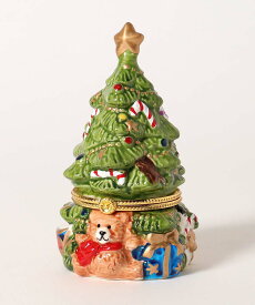 セール ヒンジボックス クリスマス ツリー グッズ 小物入れ 飾り 置物 オブジェ インテリア おしゃれ かわいい 小さめ アクセサリー テディベア くま ギフト プレゼント グリーン 緑 ホワイト 白 Hinge Box ブルーブルーエ bleubleue