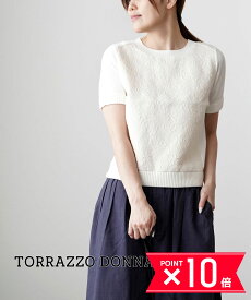 【4/27 9:59までポイント10倍】トラッゾドンナ TORRAZZO DONNA 半袖 後ろジップ プルオーバー・64-6501-1221401(レディース)