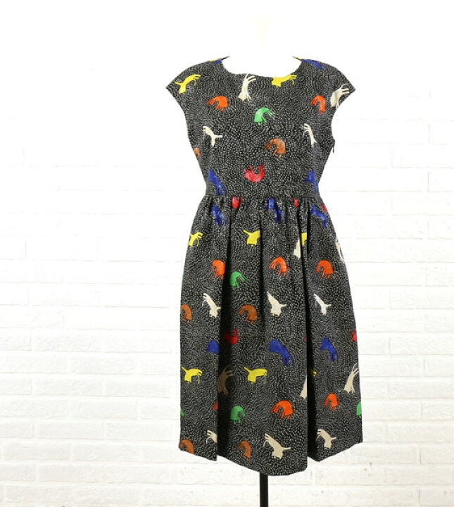 楽天市場 ポール ジョー シスター Paul Joe Sister コットン ポリエステル Arty Cat Jq ワンピース レディース Etre Par Bleu Comme Bleu