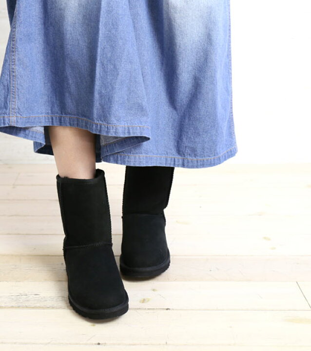 UGG【23.0】アグ クラシック ショート プルオン ウエザー ミドルブーツ 