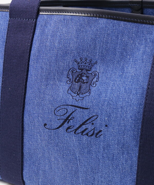 楽天市場】【40%OFF】フェリージ Felisi デニム×レザー トートバッグ S 