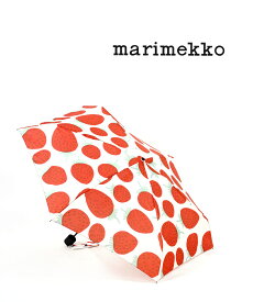 マリメッコ marimekko マンシッカ いちご柄 折りたたみ傘 MINI MANUAL MANSIKKA・52213649702-0062101(レディース)
