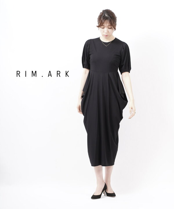楽天市場 リムアーク Rim Ark ドレープワンピース ドレープカットドレス デザインワンピース Drape Cut Dress 460eas 0010 レディース Sold Etre Par Bleu Comme Bleu
