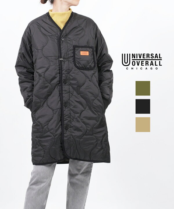 楽天市場 ユニバーサルオーバーオール Universal Overall キルト リップストップ Vネック キルティングコート ロングコート Quilt Coat キルトコート U メンズ レディース クーポン対象外 Etre Par Bleu Comme Bleu