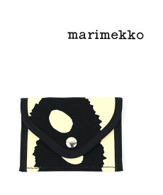【ラスト1点50%OFFクーポン】【LINEクーポン有】マリメッコ marimekko コットンキャンバス ウニッコ柄 小物入れ パスケース JUOLUKKA PIENI UNIKKO・52223290568-0062201(メール便可)[M便 1/5](レディース)