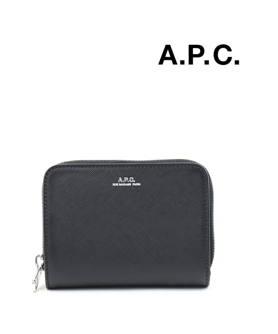 【20%OFF】【LINEクーポン有】アー・ペー・セー A.P.C. カーフスキン エンボスレザー 二つ折り財布 コンパクトウォレット COMPACT EMMANUELLE・25082102337-3902201(レディース)