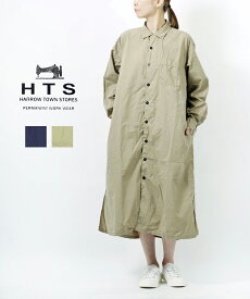 ハロータウンストアーズ ロングシャツ HTS アッシュベージュ マリン ネイビー M 60S コットンポプリン ONE-UP LONG SHIRT シャツワンピース・INHT2202CP-0342301(レディース)(クーポン対象外)