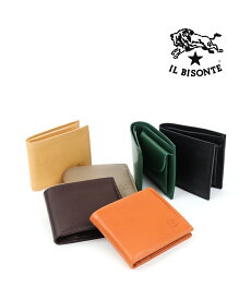 【LINEクーポン有】イルビゾンテ 財布 正規品 IL BISONTE レザー 二つ折り コンパクトウォレット レザーウォレット シンプル ユニセックス ブラック ・5422300540-0062302(メンズ)(レディース)(クーポン対象外)