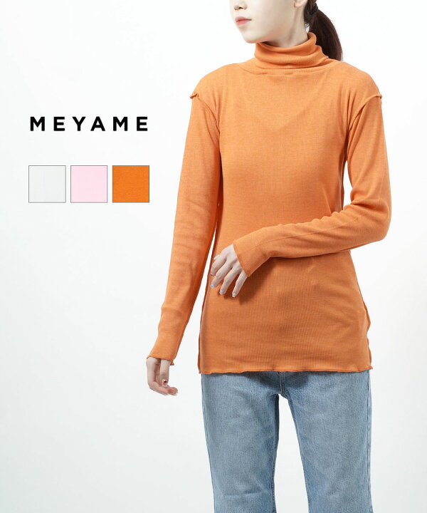 楽天市場】メヤメ MEYAME タートルネック カットソー 長袖 ロング 
