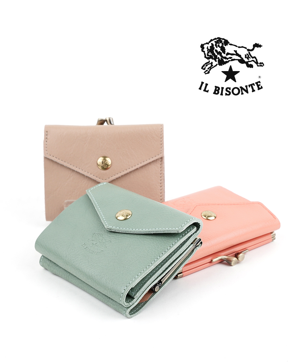 イルビゾンテ(IL BISONTE) がま口 メンズ二つ折り財布 | 通販・人気