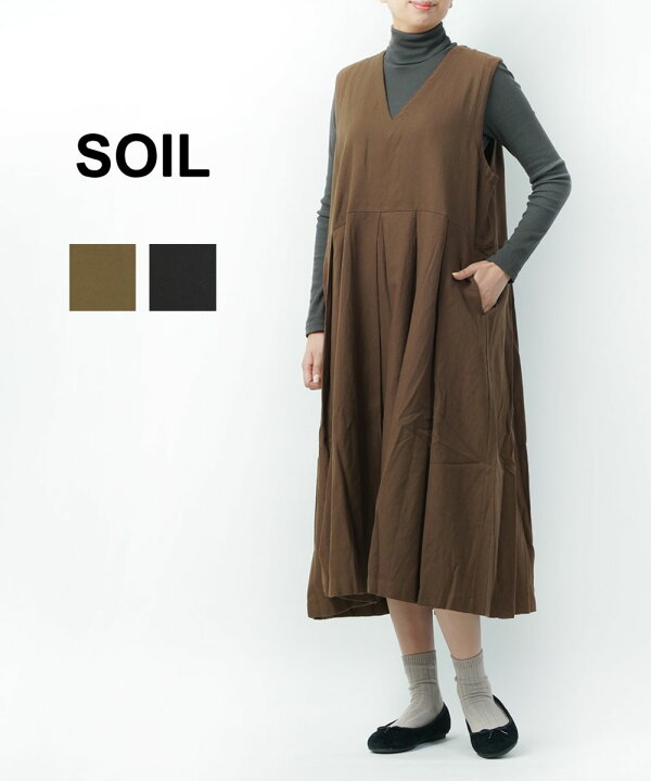 楽天市場】ソイル SOIL ワンピース ジャンパースカート Vネック 