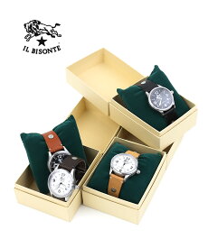 イルビゾンテ IL BISONTE 時計 腕時計 リストウォッチ 正規品 レザーベルト カレンダー付き クォーツ式 電池式 ギフト・5422310397-A-0062302(レディース)