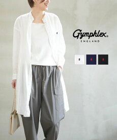 【20%OFF】【LINEクーポン有】【2024年春夏新作】ジムフレックス Gymphlex シャツ ロングシャツ シャツワンピース ロング 長め ワンピース チュニック 長袖 バンドカラー シンプル 無地 カジュアル・GY-G0064KLS-0322401(レディース)(JP)