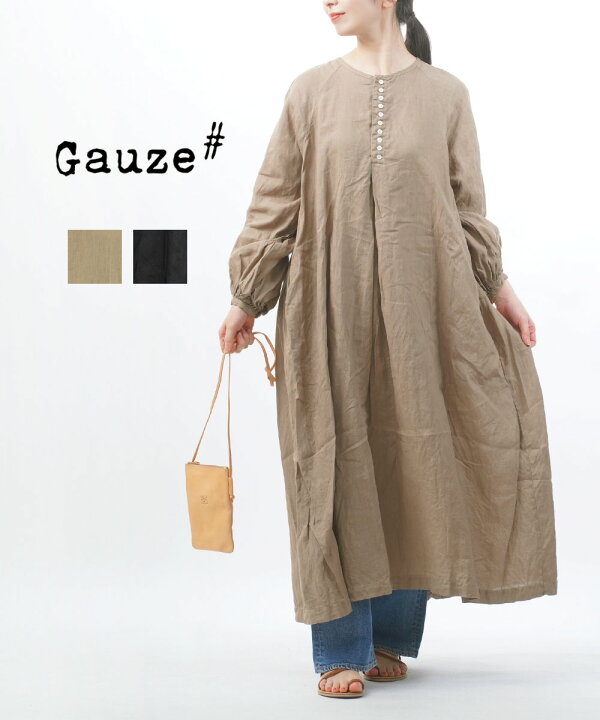 楽天市場】【20%OFF】ガーゼ Gauze# ワンピース ロングワンピース 長袖 