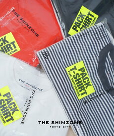 【2024年春夏新作】ザ シンゾーン THE SHINZONE 半袖 Tシャツ パックT トップス カットソー 2枚入り セット 無地 コットン 綿 クルーネック 丸首 インナー・20SMSCU66-4432401(レディース)