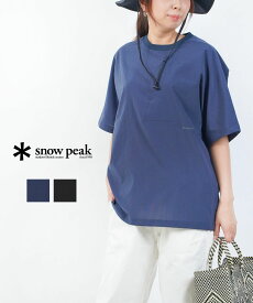 【20%OFF】【LINEクーポン有】【2024年春夏新作】スノーピーク Snow Peak Tシャツ 半袖Tシャツ トップス カットソー クイックドライ 通気性 吸水速乾 機能性 ユニセックス アウトドア・TS-24SU008-4622401(レディース)