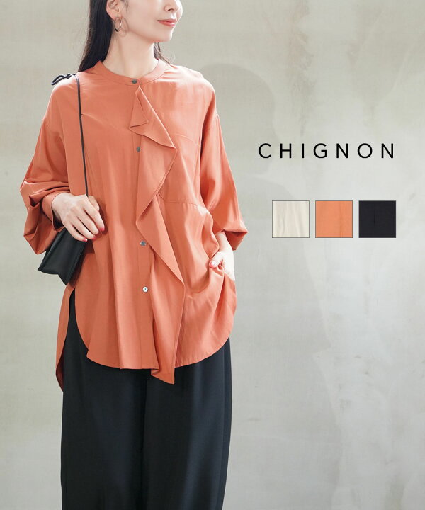 楽天市場】【30%OFF】【LINEクーポン有】シニヨン CHIGNON ブラウス 