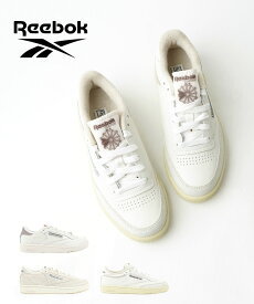 【ポイント2倍】【LINEクーポン有】リーボック Reebok スニーカー クラブ C シューズ 靴 レザー ローカット 定番 チョーク ボーン スポーツ テニス カジュアル・CLUB-C-85-0122501(レディース)(D-1)