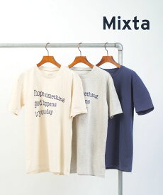 【ポイント2倍】【LINEクーポン有】【2025年春夏新作】ミクスタ Mixta Tシャツ 半袖 トップス カットソー ユニセックス ロゴ アメカジ カジュアル おしゃれ かわいい・R2525-5072501(メンズ)(レディース)(◎)