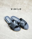 【20%OFF】【LINEクーポン有】【2025年春夏新作】ヴィニーロ VINILO サンダル フラットサンダル ミュール 靴 ぺたんこ ローヒール オープントゥ 本革 牛革 スペイン製 大人 きれいめ・MI-7919-274-VA-0242501(レディース)(◎)