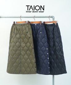 【20%OFF】【LINEクーポン有】タイオン TAION ダウンスカート ロングスカート セミロング スカート 防寒 防風 保温 中綿 軽量 ウエストゴム アウトドア・W150LSSKML-1-4662502(レディース)