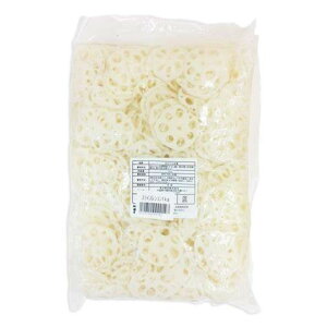 【朝市場直行】業務用 中国産 れんこん水煮 スライス 1kg x6個セット【冷蔵】